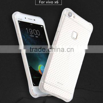 Hot new products for 2016 Airbag Shockproof Transparent TPU phone case for vivo x6 case