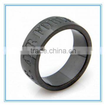 US Air Force Stainless Steel Gunmetal Ring