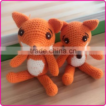 Handmade knitted stuffed toys ,cute fox stuffed toys ,baby crochet stuffed toys