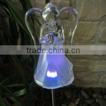 Plastic angel solar garden stake light SO3116