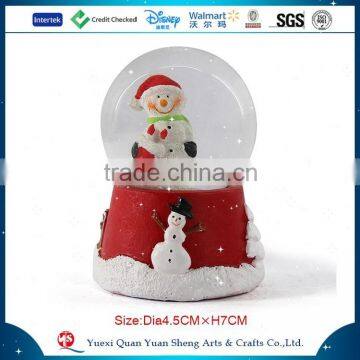 Resin snowman custom water globe