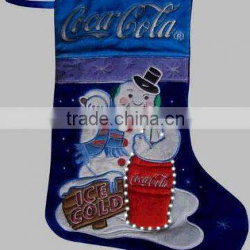 fiber optic christmas stocking with led