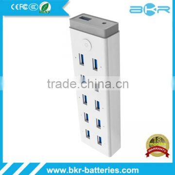 New 10 Port White USB Multi HUB Slim Compact Expansion Splitter For Laptop AU
