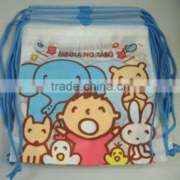 LDPE plastic drawstring duffle bag