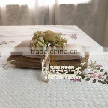 Impressive design hot sale Eruopean embroidery lace lavender scented pillow
