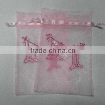 cheap trendy rose organza packaging bag wholesale