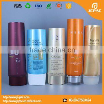 Empty Aluminum Oval Sunscreen Metal Cosmetic Packaging Tubes