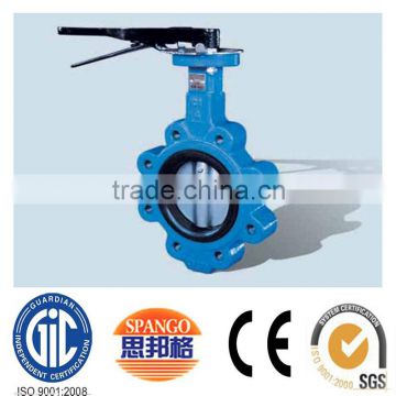 China custom carbon steel casting 6 inch lug butterfly valve