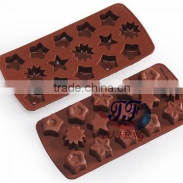 Wholeale smooth star shapes cookie cutter moldice silicone dessert tray