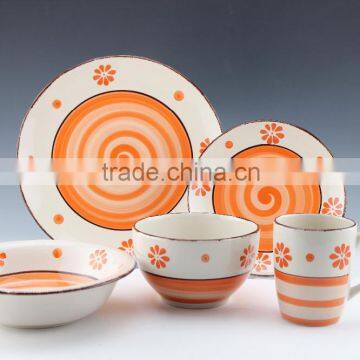 12pc/16pc/18pc Fine Stoneware Hand Painted Dinnerset Service for 4/ AB Grade/2016 New Pattern