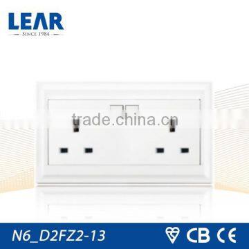 N6 Series Wall Switch 13A 2 gang socket