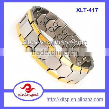 Promotion price 316l stainless steel bio magnet power cuff bracelet