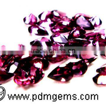 Gems Top Quality Rhodolite Garnet Pear Cut Lot