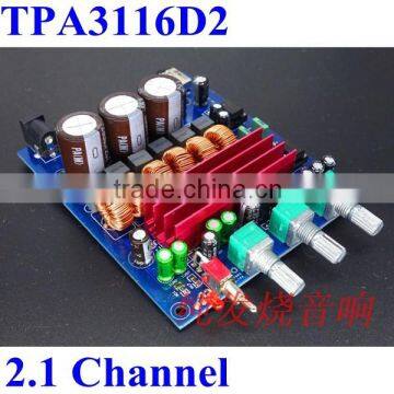 New Product! 2.1 Channel home audio subwoofer Digital Power Amplifier circuit PCB Board / module dc 12v -25v 50w+50w+100W