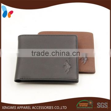 custom fashion black genuine leather wallet for men