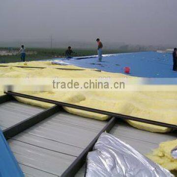 Glass wool panels for prefabricated light steel structue sheds/buildings