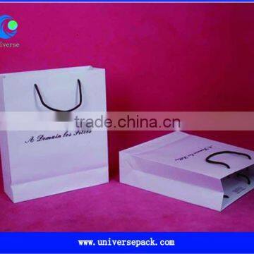 White Simple Tote Bag Paper Printed Wholesale Goods Made In China Bags Custom