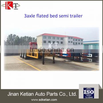 german type axle flated bed semi trailer with 13m i-beam