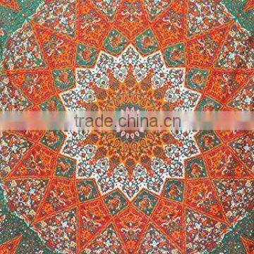 Green Star Mandala Tapestry Wall Hanging Wall Tapestry Mandala Wholesale Indian Tapestry photo-2