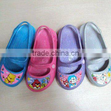 Kids cute upper printing EVA clogs