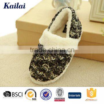 cheap knitting indoor outdoor flat lady casual shoes from china