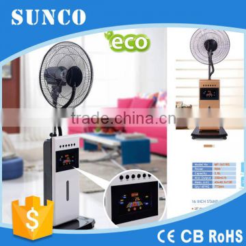 electric water spray cooling humidifier mist fan