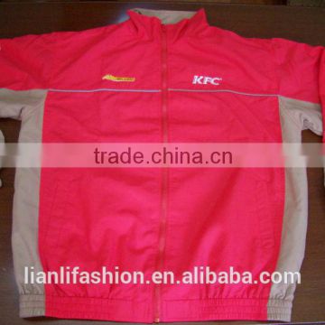 trade assurance KFC restaurant best design fashion thick work jacket