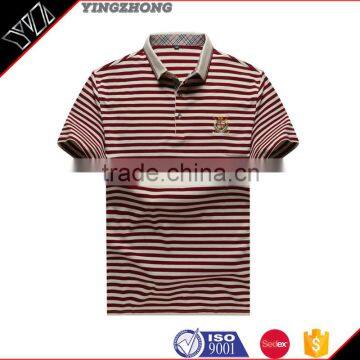 High quality clothes cotton new design stripes polo tee shirts for mens alibaba china