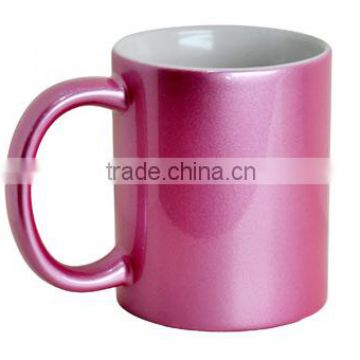 11oz Pink Mug / Outside color printing mug/ Colorful mug for promotion/ Mug for coffee/ Mug for ADs