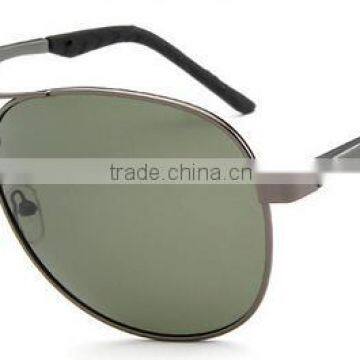 Top quality classic metal frame aviator pilot driving polarized sunglasses for man eyeglass eyewear