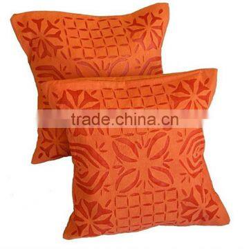 INDIAN HANDMADE APPLIQUE WORK CUSHION COVERS