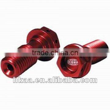 special head custom red anodized bolts