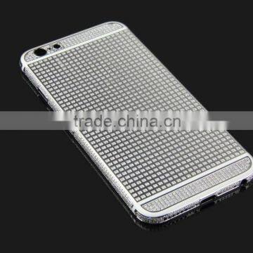 Silver electroplating for iPhone 6 24k gold plated crystal housing