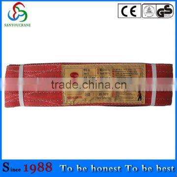 5 ton red lifting chain sling polyester flat woven webbing sling