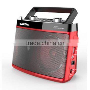 Cafini Dual-speaker portable radio, FM AM SW 3 band radio, SD TF USB card amplifer