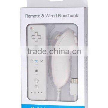 White Remote and nunchuk for WII Built-in Motion Plus