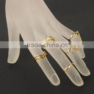 Hotsale New Design Ladies Gold Four Finger Ring photo-3