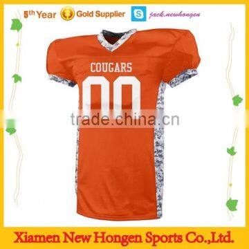 Orange color american football jerseys\american football uniforms