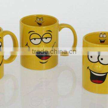 Color Smile Face Nose Mug With Inside Printed