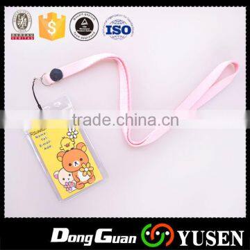 Polyester cheap price high quality work id badge holder lanyard free sample