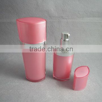 20/40/80/130ML Slanting Round Plastic Acrylic Cosmetic Lotion Bottle