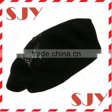 knitted female caps to the spring beret rhinestone cap hat