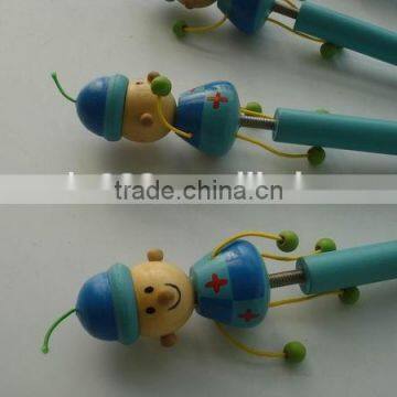 2015 new products cute boy wooden fancy ballpoint pen imported from china