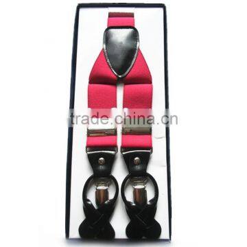 Men's Suspender Belt -Brand Suspender Quality Elastic&Real Leather-3 Clips Men Suspender photo-2