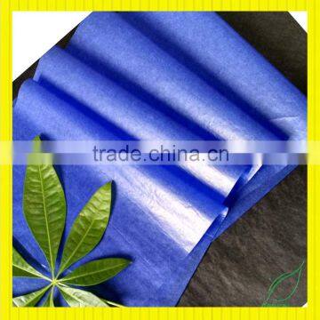 blue color flower packaging paper 500*750mm glasine paper