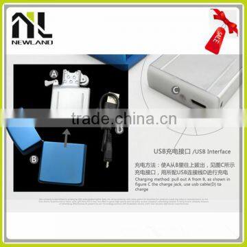 2015 Metal popular flameless custom usb smoking pipe lighter