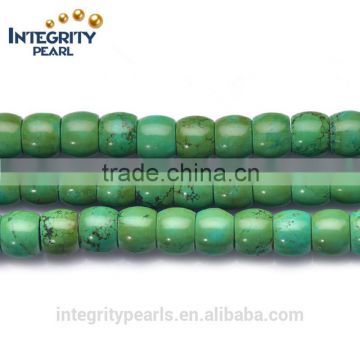 11*14mm large size artificial green tube stone chinese turquoise bead