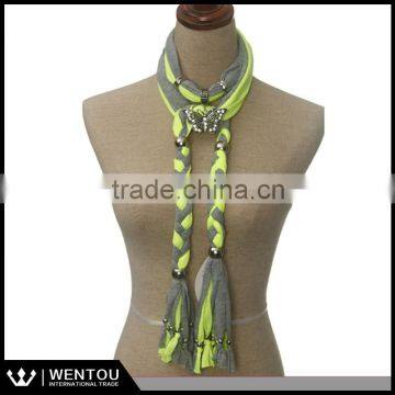 Wholesale Viscose Owl Pendant Scarf With Jewellery