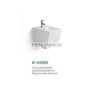 Bathroom ceramic wall hung bidet