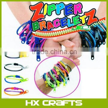 2014 new hot selling wholesale large stock zipper bracelet